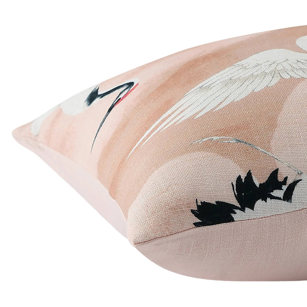 Crane in the Clouds Throw Pillow