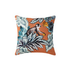 Damask Monkey Throw Pillow