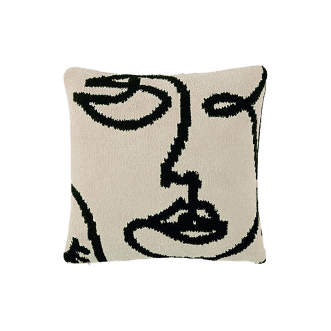 Faces Throw Pillow