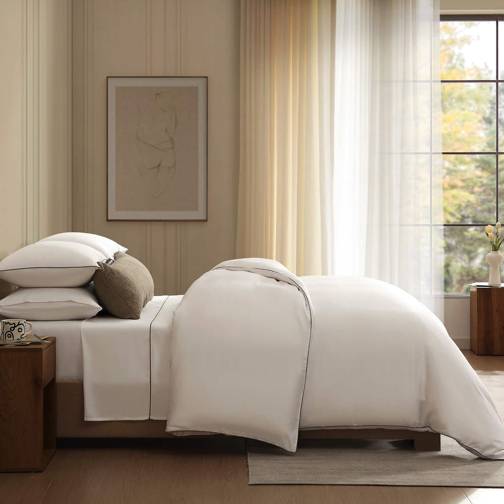 Luxe Bamboo Sham with Piping (Set of 2)