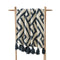 Maze Pom Pom Throw Blanket  option Midnight / Sahara Tan
