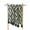 Maze Pom Pom Throw Blanket  option Moss / Sage