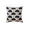 Palm Leaf Embroidered Throw Pillow  option Navy / Off White