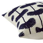 Palm Leaf Embroidered Throw Pillow