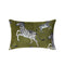 Velvet Watercolor Zebra Lumbar Pillow  option Cardamon Seed