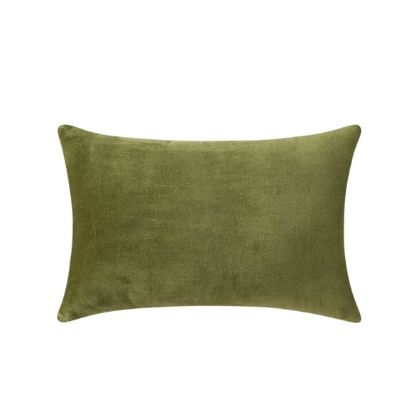 Velvet Watercolor Zebra Lumbar Pillow