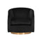 Hazel Swivel Lounge Armchair  option Black Sky / Gold