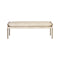 Bellevue Bench  option Bravo Cream Faux Leather