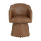 Etta Swivel Dining Armchair  option Copley Cognac Faux Leather