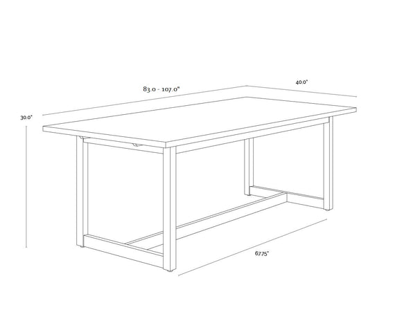 Geneve Outdoor Extendable Dining Table