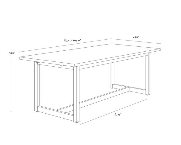 Geneve Outdoor Extendable Dining Table
