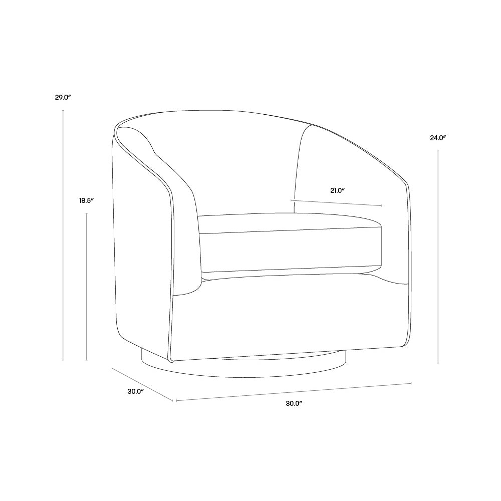 Hazel Swivel Lounge Armchair