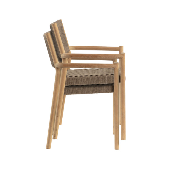 Kavala Outdoor Stackable Dining Armchair (Set of 2)