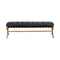 Kenji Bench  option Gold / Bravo Black Faux Leather