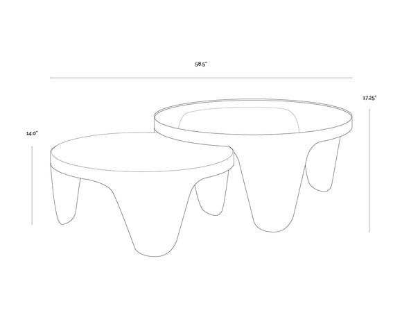 Mysaria Nesting Coffee Tables (Set of 2)