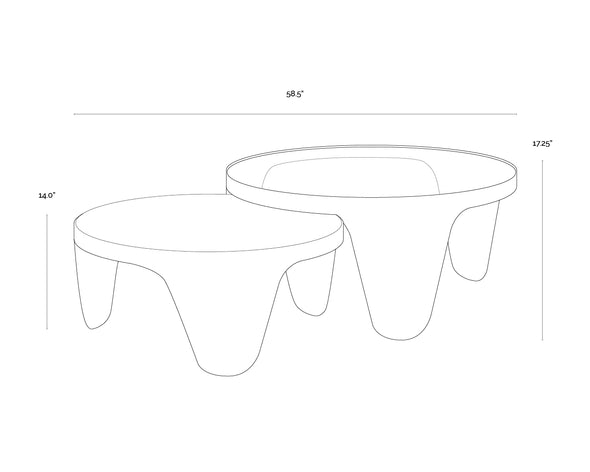 Mysaria Nesting Coffee Tables (Set of 2)