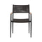 Nava Outdoor Stackable Dining Armchair (Set of 2)  option Dark Grey / Black