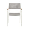 Nava Outdoor Stackable Dining Armchair (Set of 2)  option Light Grey / White