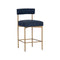 Seneca Counter Stool  option Arena Navy / Antique Brass