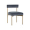 Seneca Dining Chair (Set of 2)  option Velvet Slate / Antique Brass