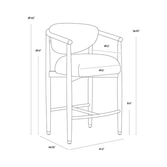 Sigrid Counter and Bar Stool