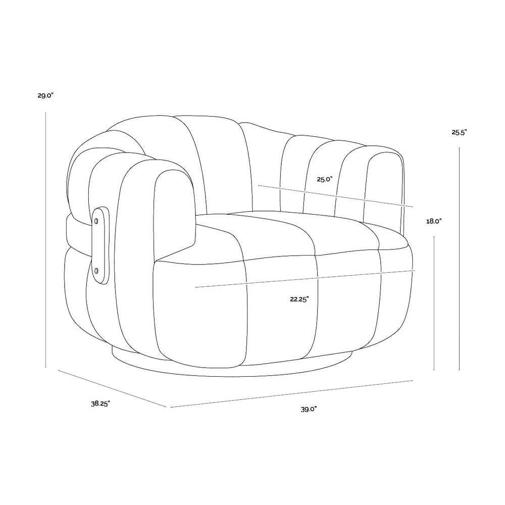 Tadeo Swivel Lounge Armchair