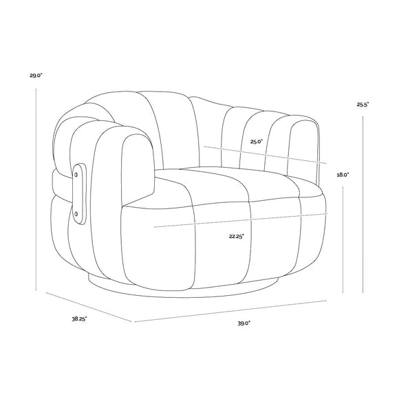 Tadeo Swivel Lounge Armchair