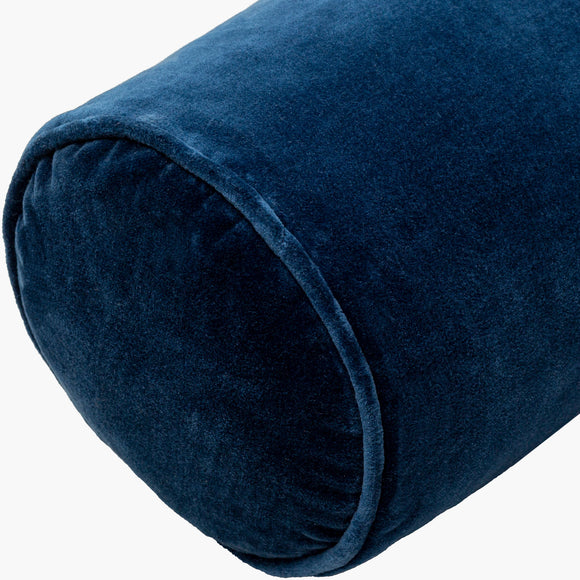 Cotton Velvet Bolster Throw Pillow