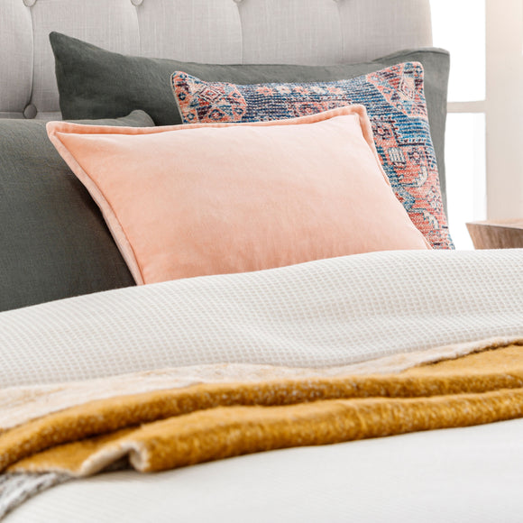 Cotton Velvet Throw Pillow