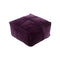 Cotton Velvet Pouf  option Dark Plum