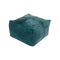 Cotton Velvet Pouf  option Deep Teal