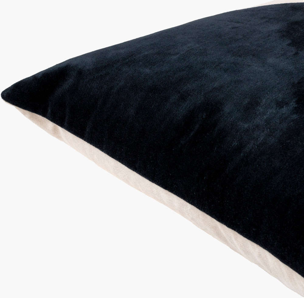 Cotton Velvet Two Tone Throw Pillow
