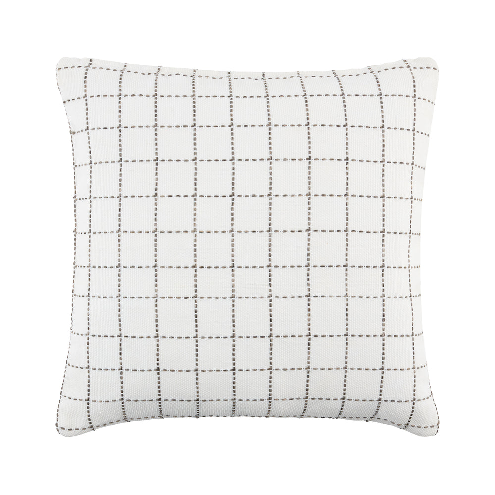 Harbour Grid Outdoor Throw Pillow