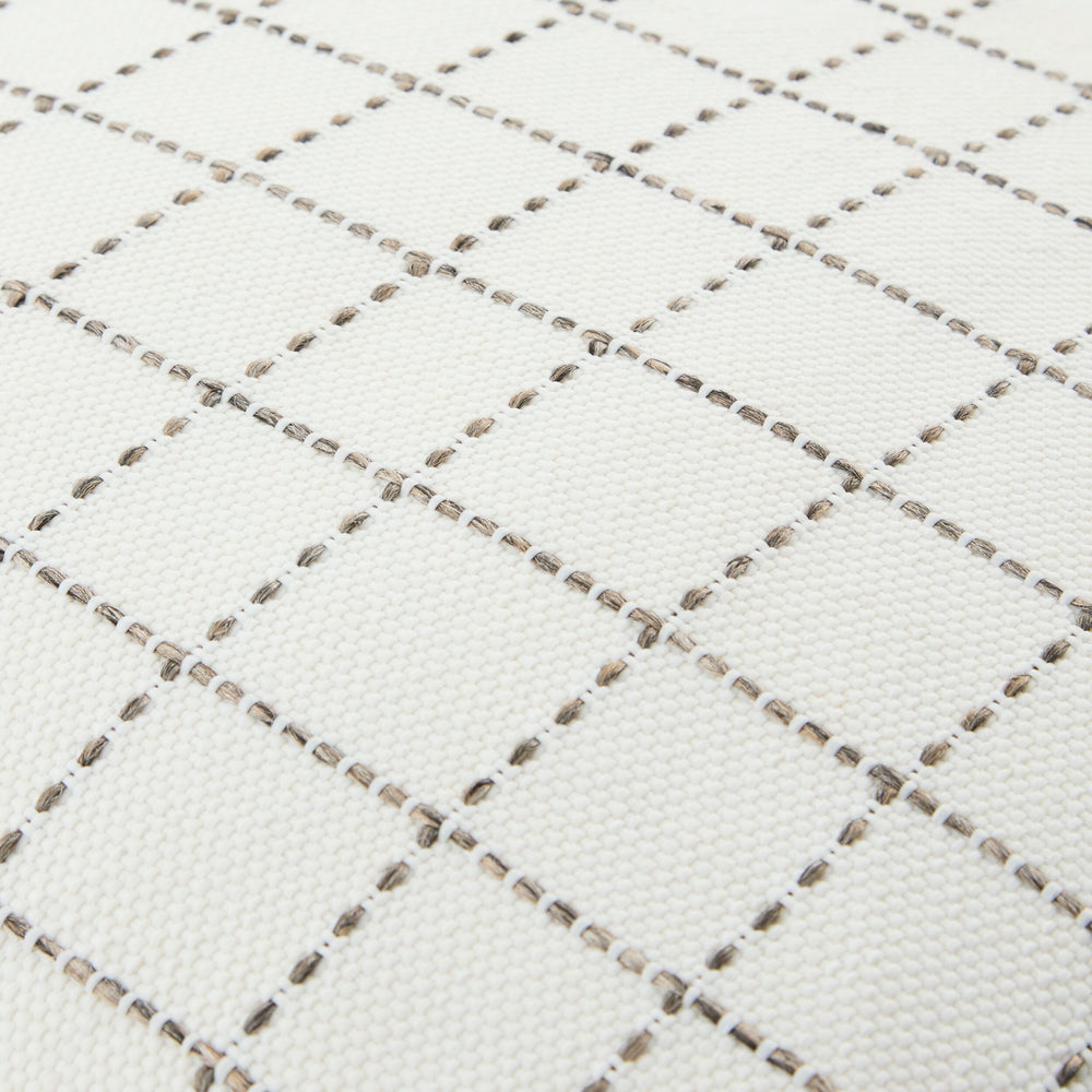 Harbour Grid Outdoor Throw Pillow
