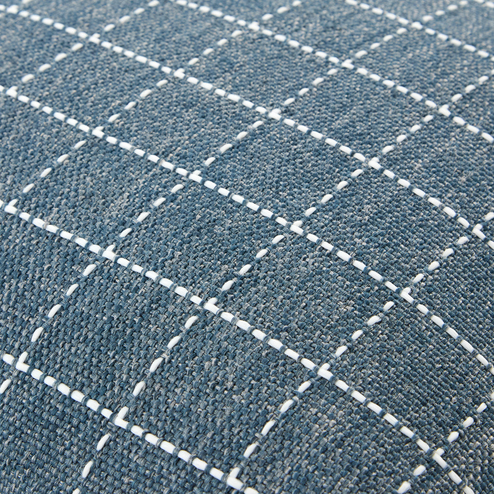 Harbour Grid Outdoor Throw Pillow