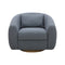 Loma Swivel Lounge Chair  option Blue / Brown