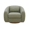 Loma Swivel Lounge Chair  option Grass Green / Brown