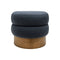 Lona Ottoman  option Ink Blue / Brown