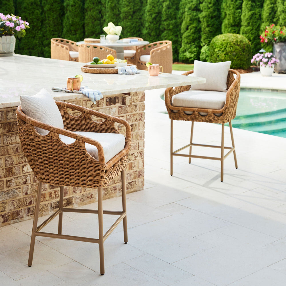 Surya x Ashley Childers Marvella Outdoor Counter and Bar Stool