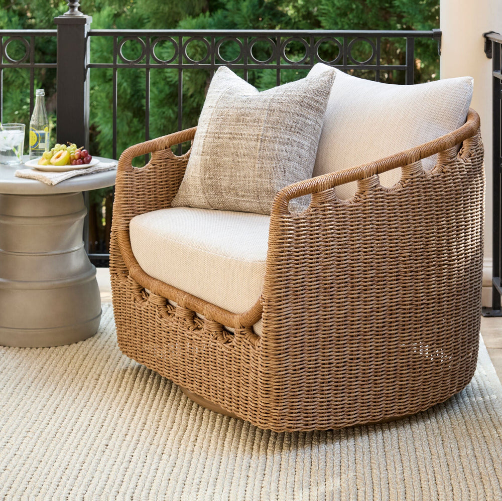 Surya x Ashley Childers Marvella Outdoor Swivel Lounge Chair