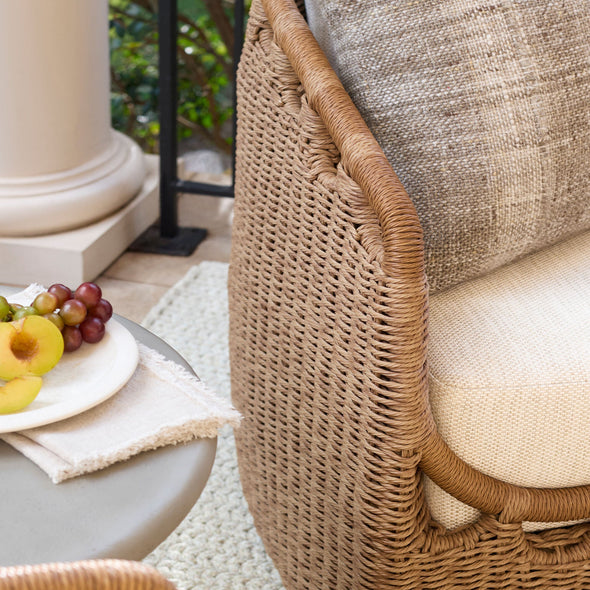 Surya x Ashley Childers Marvella Outdoor Swivel Lounge Chair