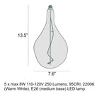 Five LED Pendant Light