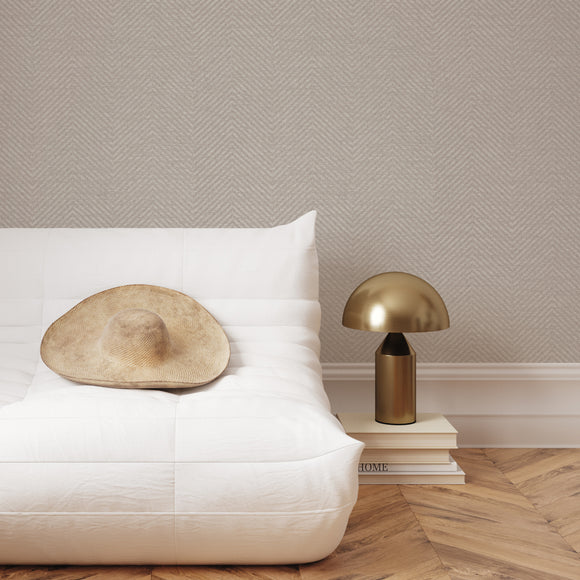 Grasscloth Parquet Peel and Stick Wallpaper