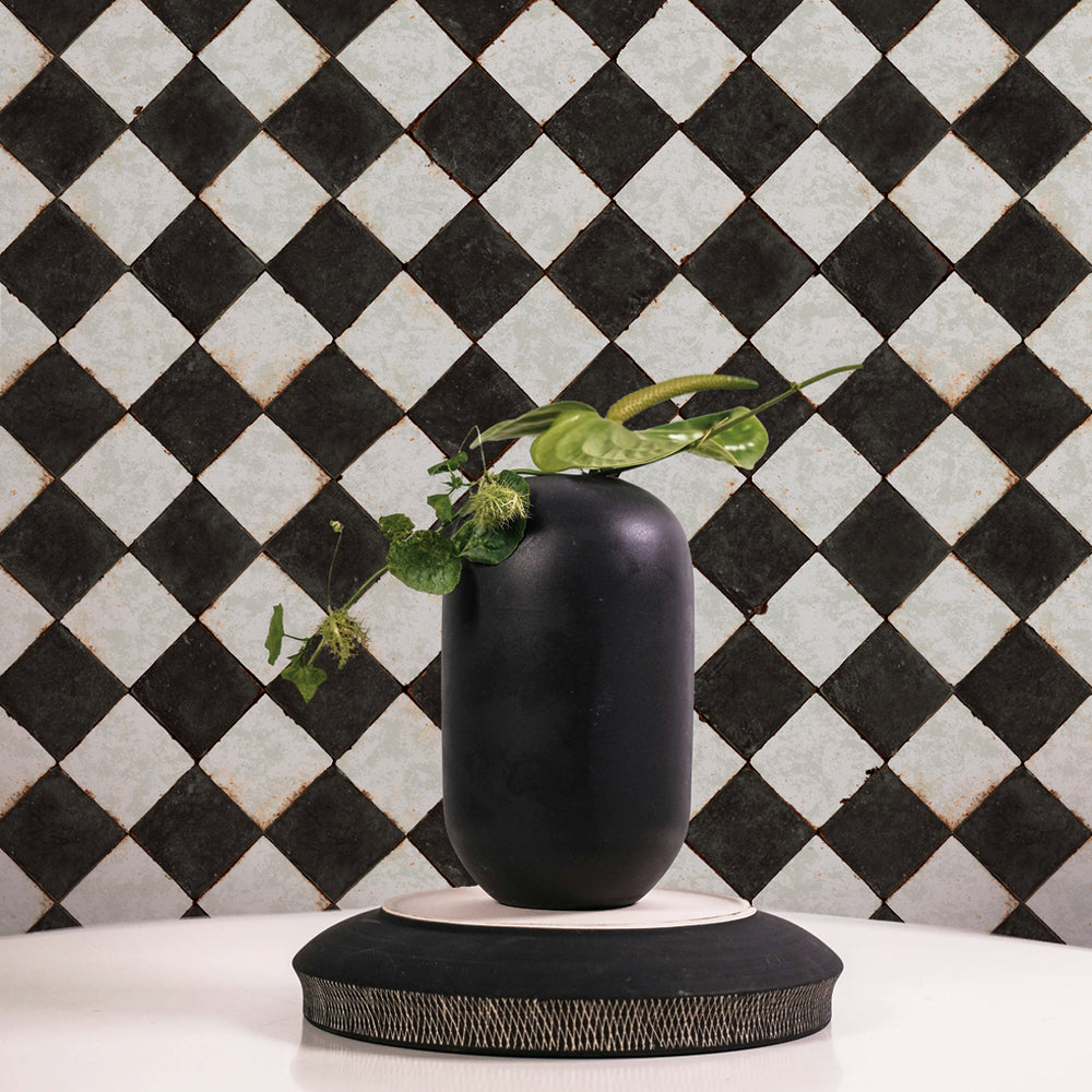 Vintage Check Peel and Stick Wallpaper