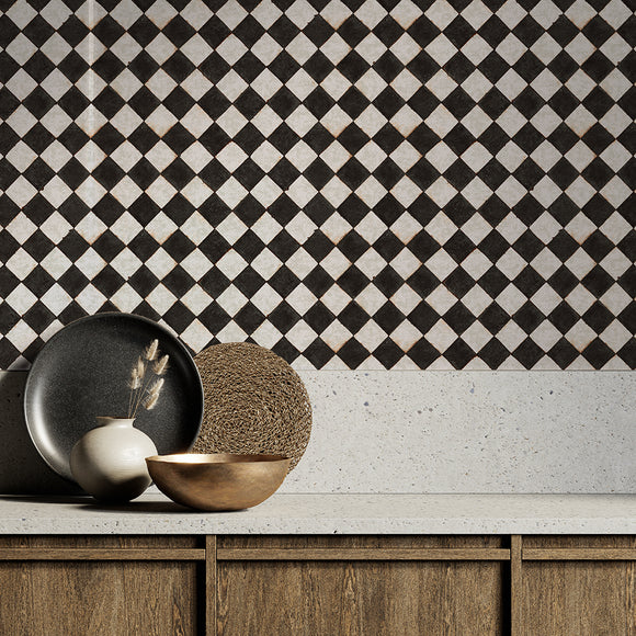 Vintage Check Peel and Stick Wallpaper