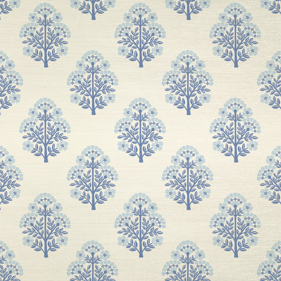 Block Floral Grasscloth Wallpaper Sample Swatch