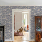 Canopy Toile Faux Grasscloth Removable Wallpaper
