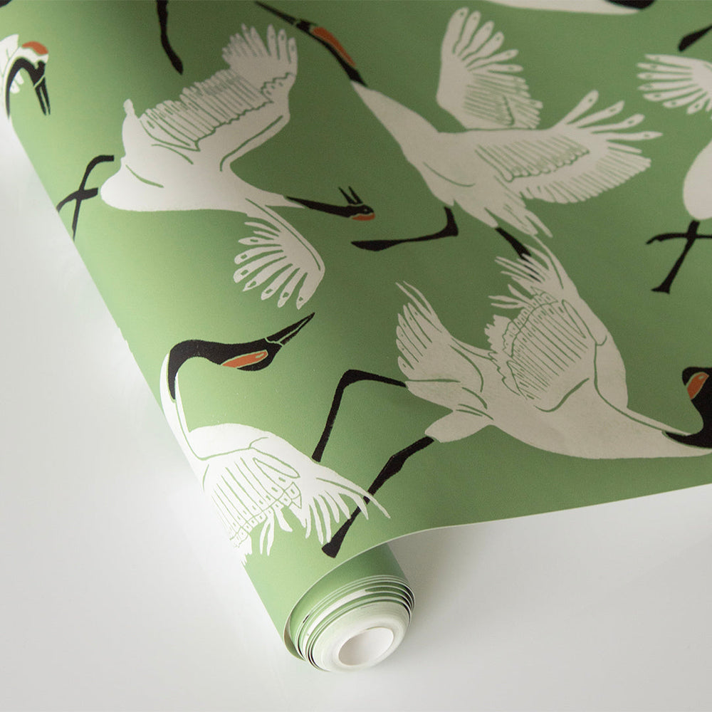 Family of Cranes Peel and Stick Wallpaper