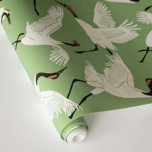 Family of Cranes Peel and Stick Wallpaper