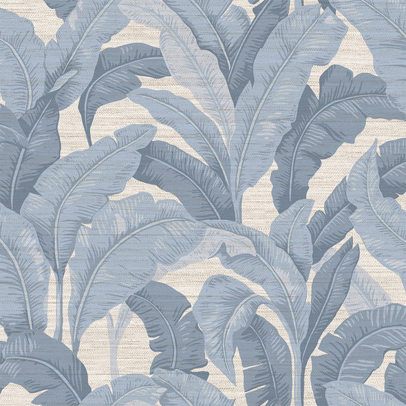 Layered Palm Faux Grasscloth Removable Wallpaper Sample Swatch